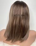 Load image into Gallery viewer, Medium to long European wig brown with highlights
