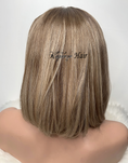 Load image into Gallery viewer, Short European Hair Wig in Brown with Blonde Highlights
